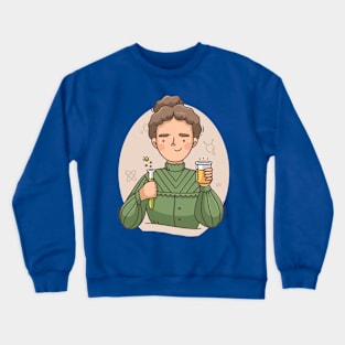 Marie Curie Illustration Crewneck Sweatshirt